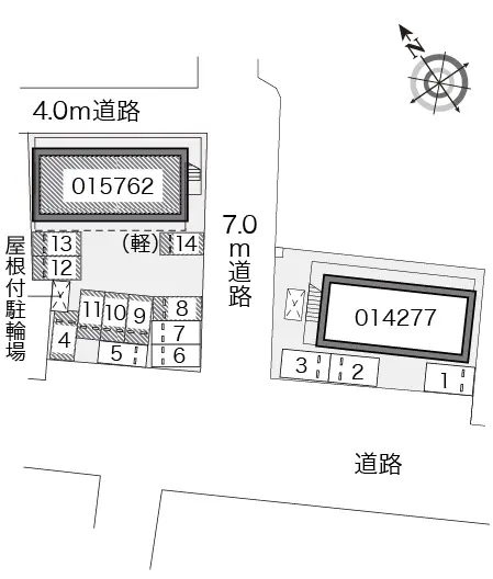 ★手数料０円★高崎市飯塚町　月極駐車場（LP）